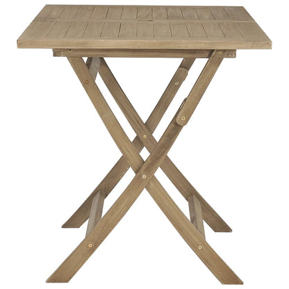 Tavolo da Giardino Pieghevole Grigio120x70x75 cm Massello Teak