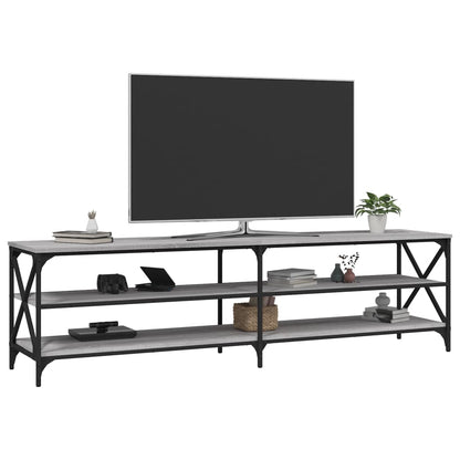 Mobile TV Grigio Sonoma 180x40x50 cm in Legno Multistrato