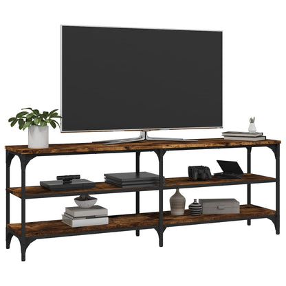 Mobile TV Rovere Fumo 140x30x50 cm in Legno Multistrato