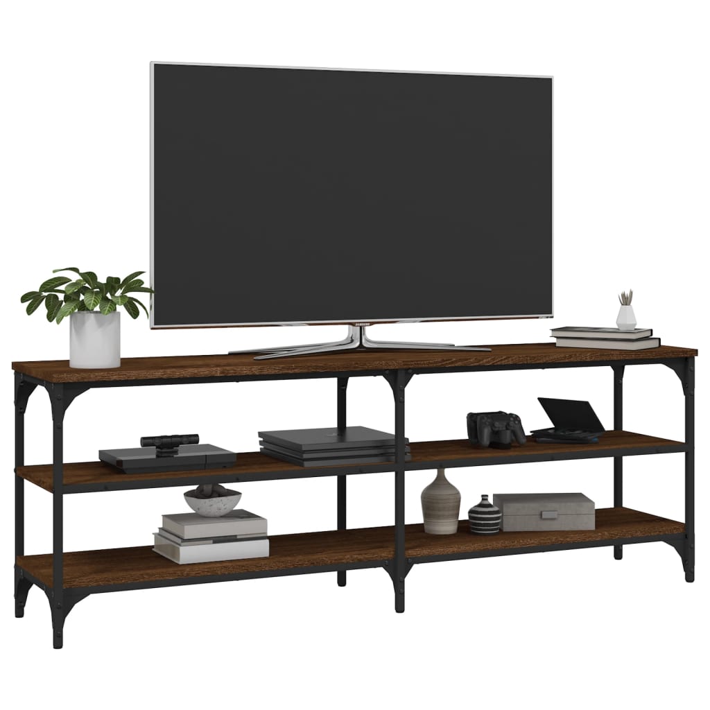 Mobile Porta TV Rovere Marrone 140x30x50 cm Legno Multistrato