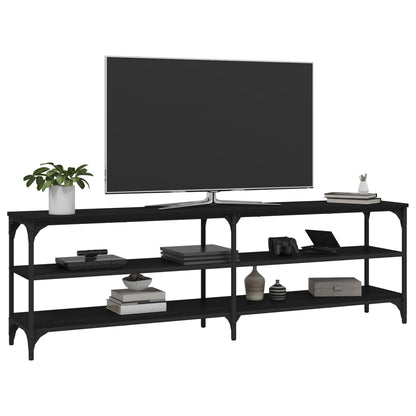 Mobile Porta TV Nero 160x30x50 cm in Legno Multistrato
