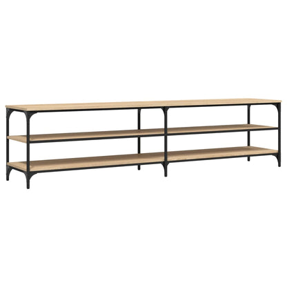 Mobile TV Rovere Sonoma 200x30x50cm Legno Multistrato e Metallo