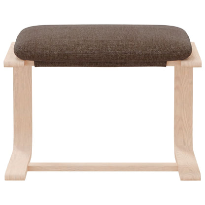 Poggiapiedi Marrone Scuro 51x41x40 cm in Tessuto