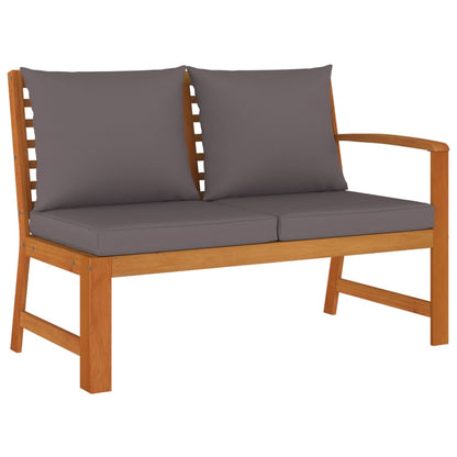 Set da Pranzo Giardino 7pz con Cuscini Legno Massello di Acacia