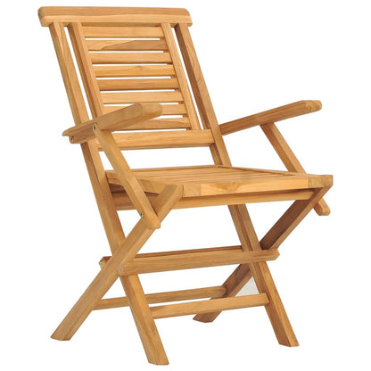Sedie da Giardino Pieghevoli 4pz 56x63x90cm Legno Massello Teak