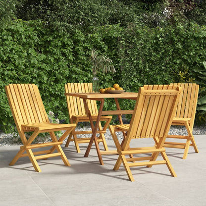 Sedie da Giardino Pieghevoli 4pz 47x47x89cm Legno Massello Teak