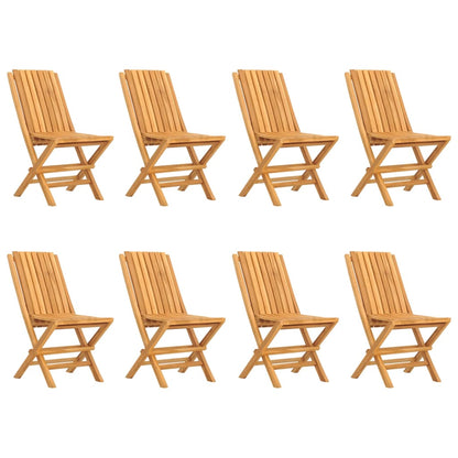 Sedie da Giardino Pieghevoli 8pz 47x47x89cm Legno Massello Teak