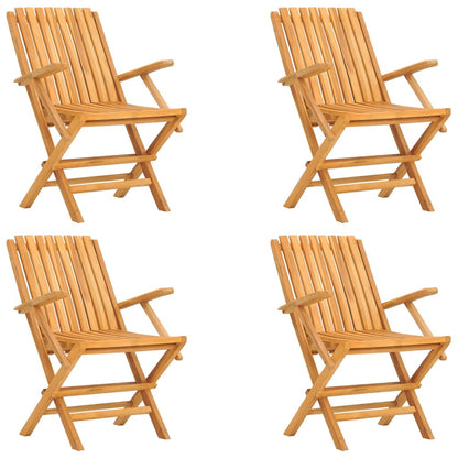 Sedie da Giardino Pieghevoli 4pz 61x67x90cm Legno Massello Teak