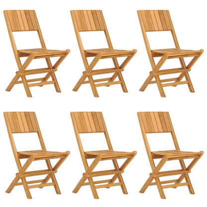 Sedie da Giardino Pieghevoli 6pz 47x61x90cm Legno Massello Teak