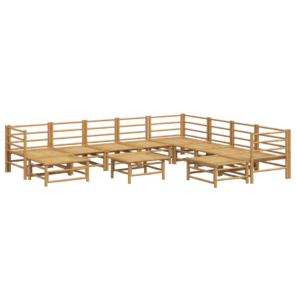 Set Salotto da Giardino 11pz con Cuscini Grigio Chiaro BambÃ¹