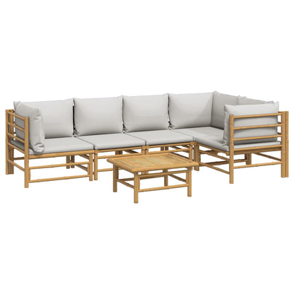 Set Salotto da Giardino 6pz con Cuscini Grigio Chiaro BambÃ¹