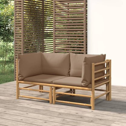 Divani Angolari da Giardino con Cuscini Tortora 2pz BambÃƒÆ’Ã‚Â¹
