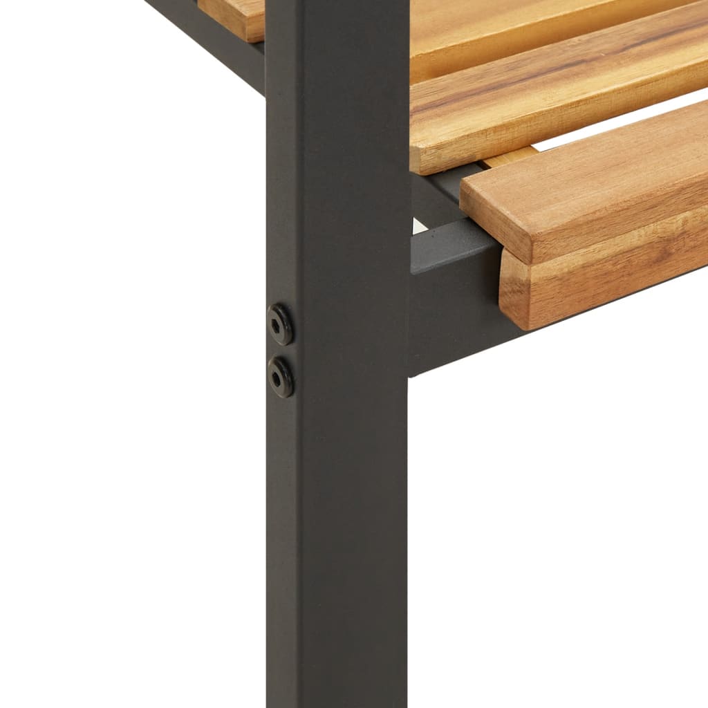 Sedie Giardino Impilabili 8 pz Legno Massello Acacia e Metallo