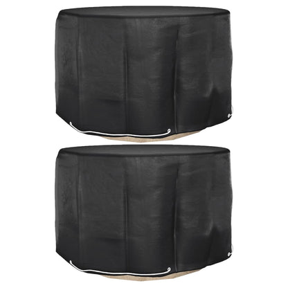 Coperture Mobili da Giardino 2pz 6 Occhielli Ã˜125x75 cm Rotonde