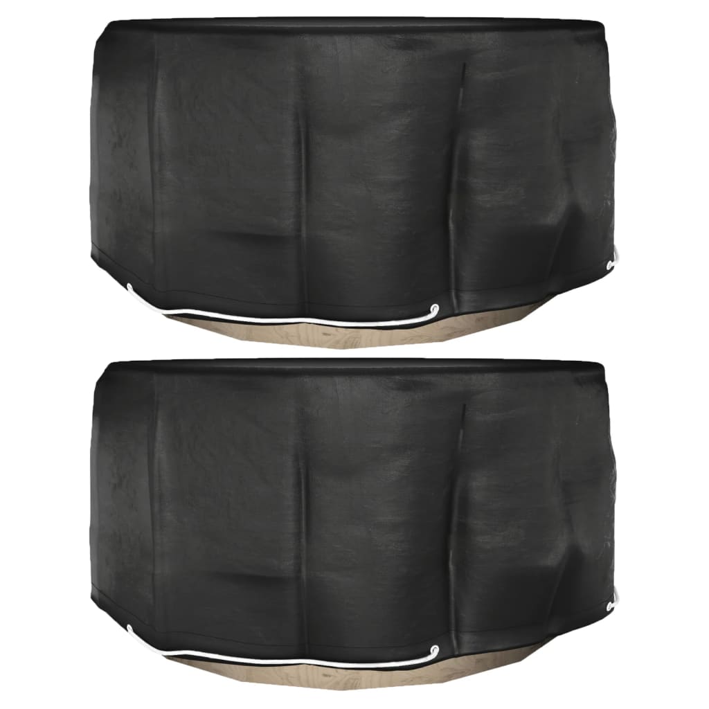 Coperture Mobili da Giardino 2pz 10 Occhielli Ã˜230x90cm Rotonde