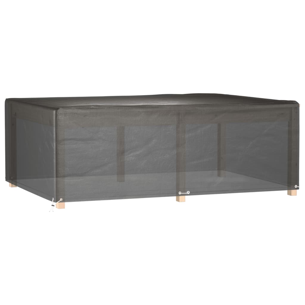 Copri Mobili Giardino 2pz 12Occhielli 230x165x80cm Rettangolare