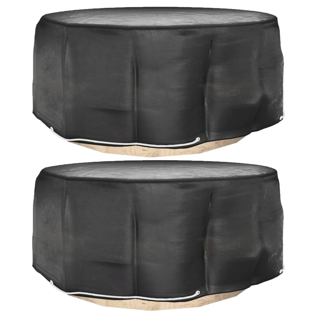 Coperture Mobili da Giardino 2pz 10 Occhielli ÃƒËœ260x90cm Rotonde