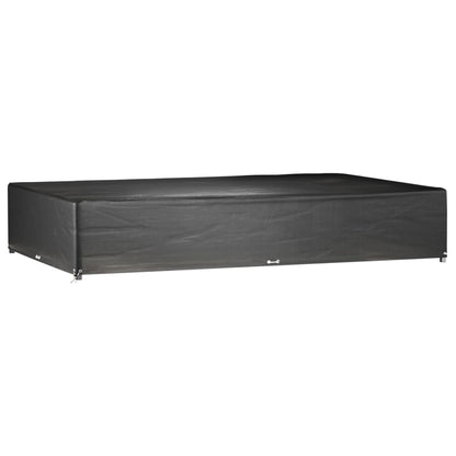Copri Mobili Giardino 2pz 16 Occhielli 325x205x60cm Rettangolo