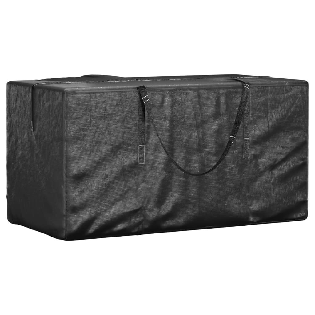 Borse Porta Cuscini Giardino 2pz Nere 150x75x75 cm Polietilene