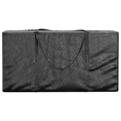 Borse Porta Cuscini Giardino 2pz Nere 150x75x75 cm Polietilene