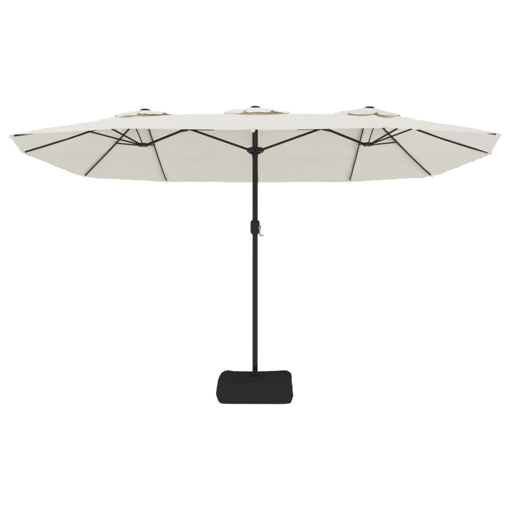 Ombrellone a Doppia Testa Bianco Sabbia 449x245 cm