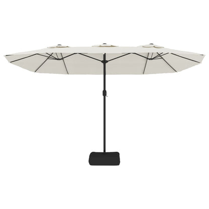 Ombrellone a Doppia Testa Bianco Sabbia 449x245 cm