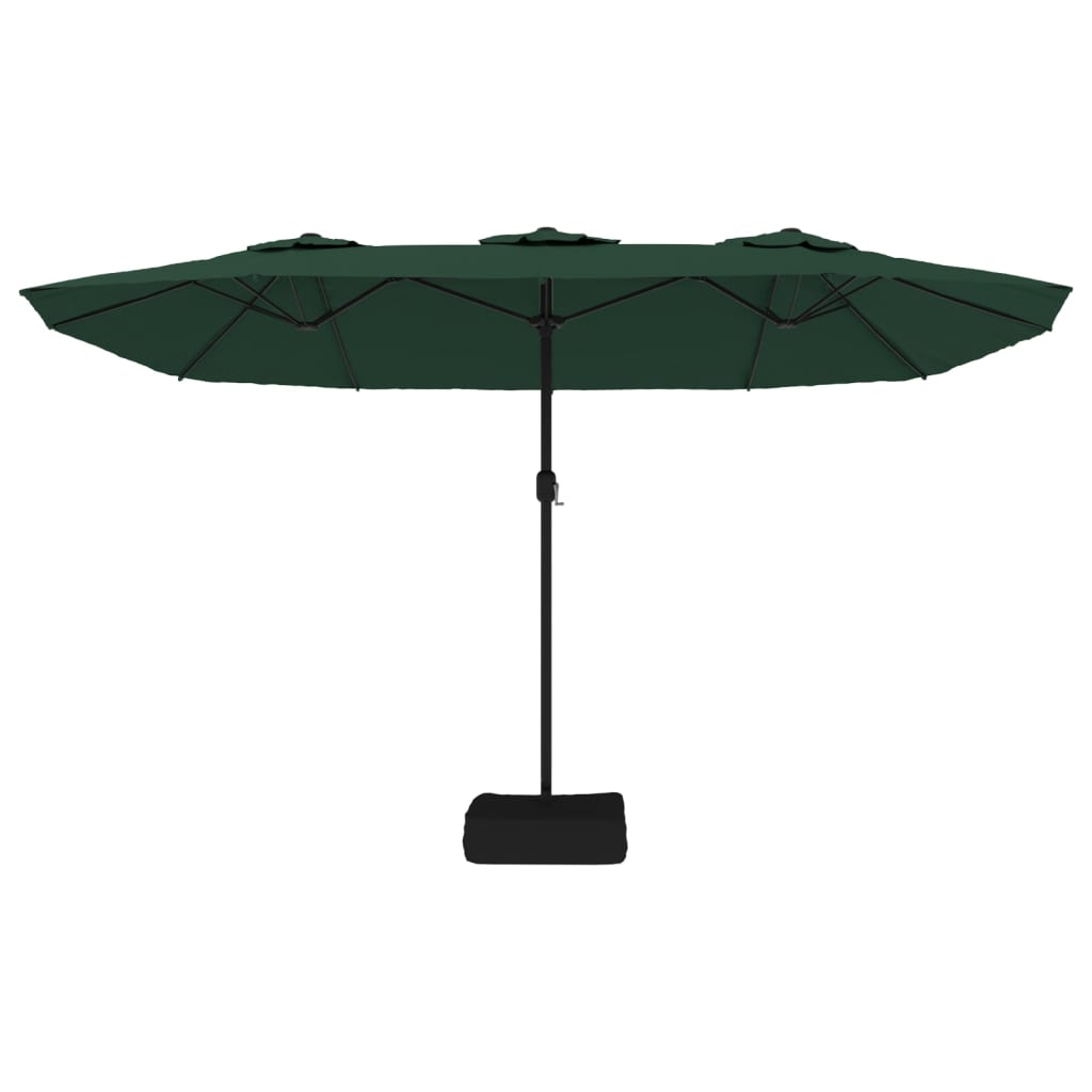 Ombrellone a Doppia Testa Verde 449x245 cm