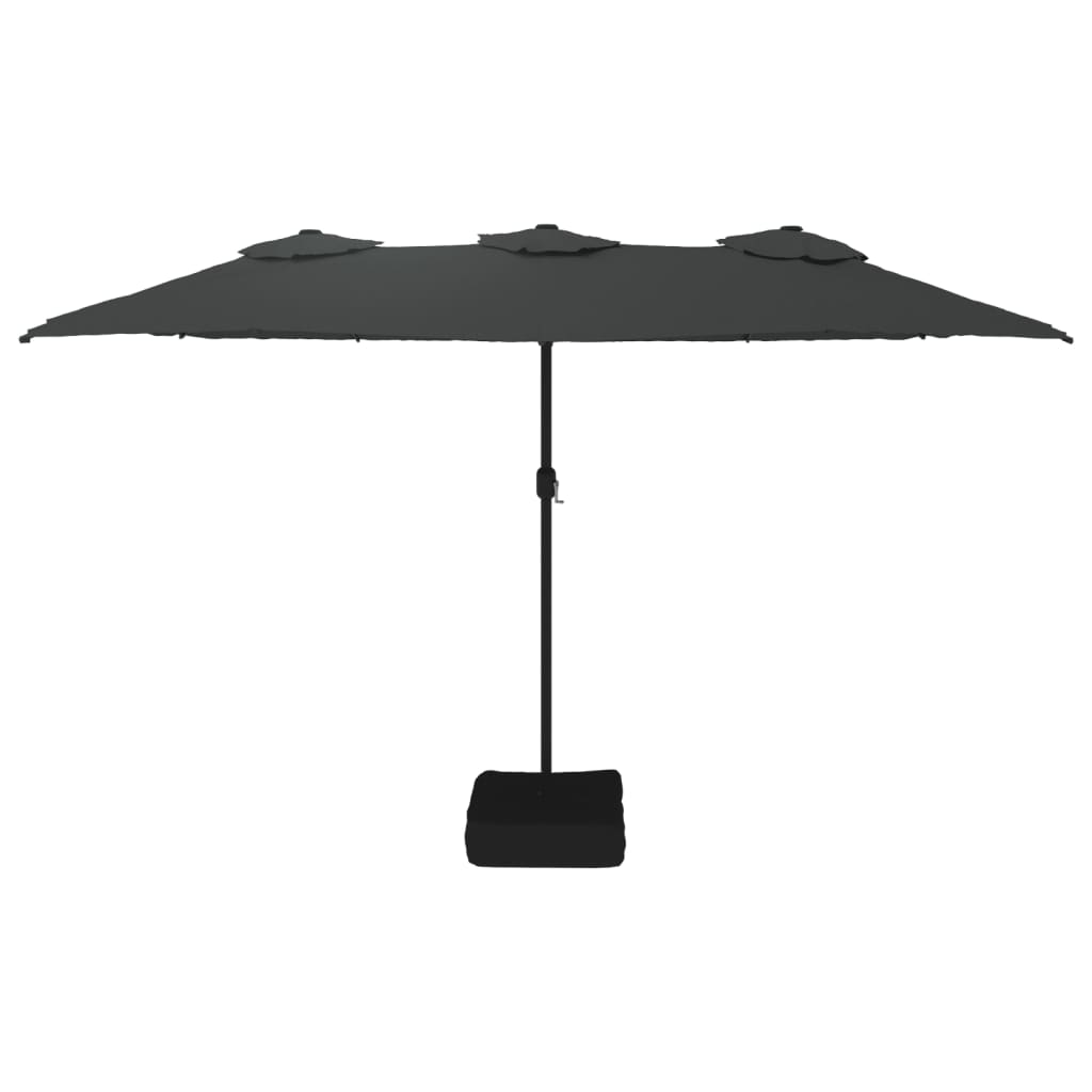 Ombrellone a Doppia Testa Antracite 449x245 cm