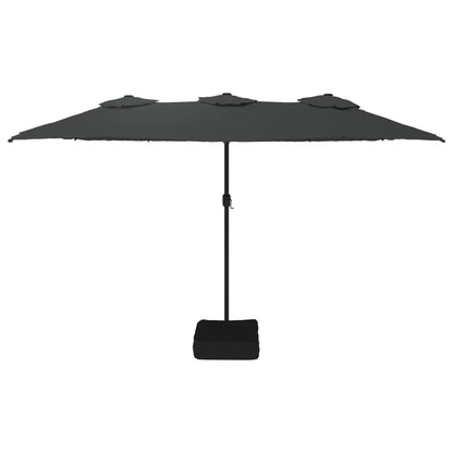 Ombrellone a Doppia Testa Antracite 449x245 cm