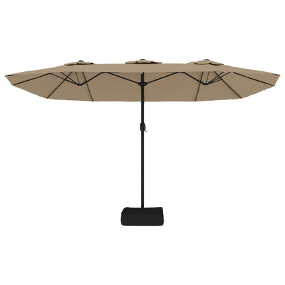 Ombrellone a Doppia Testa Tortora 449x245 cm