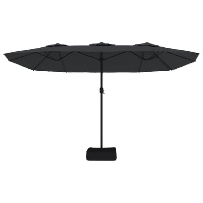Ombrellone a Doppia Testa Nero 449x245 cm