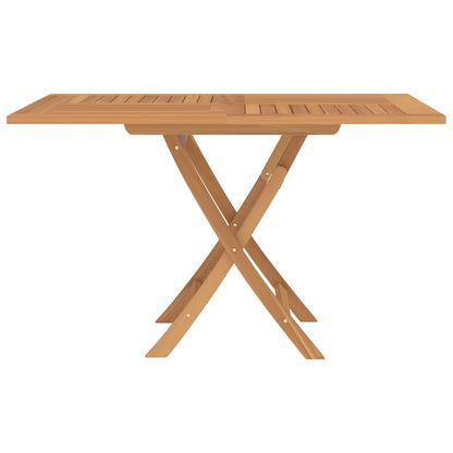 Tavolo da Giardino Pieghevole Grigio 110x110x75cm Massello Teak