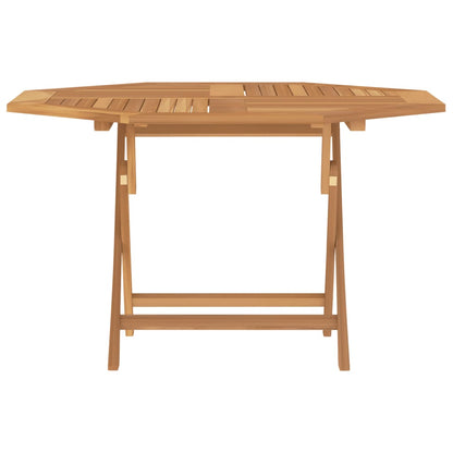 Tavolo da Giardino Pieghevole Grigio 110x110x75cm Massello Teak