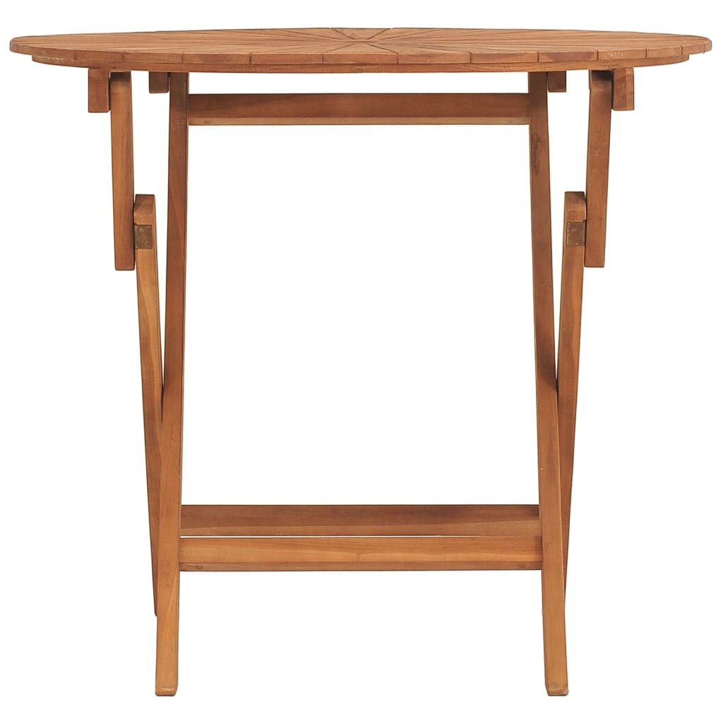 Tavolo da Giardino Pieghevole Ã˜ 85x75 cm Legno Massello di Teak