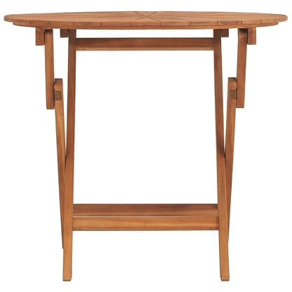 Tavolo da Giardino Pieghevole Ã˜ 85x75 cm Legno Massello di Teak