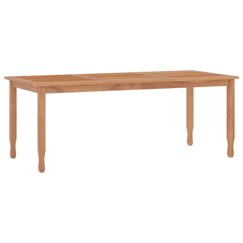 Tavolo da Pranzo da Giardino 200x90x75cm Legno Massello di Teak