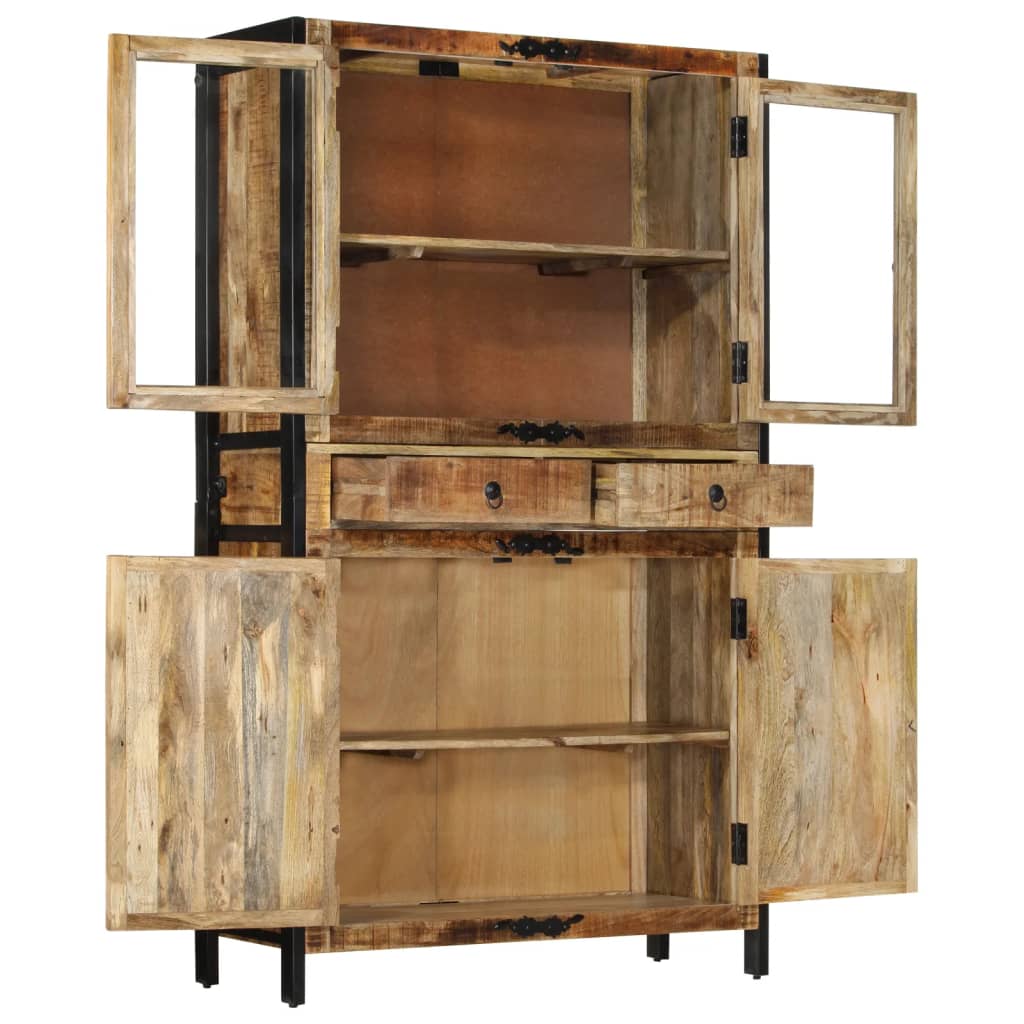 Credenza 100x40x175 cm in Legno Grezzo Massello di Mango