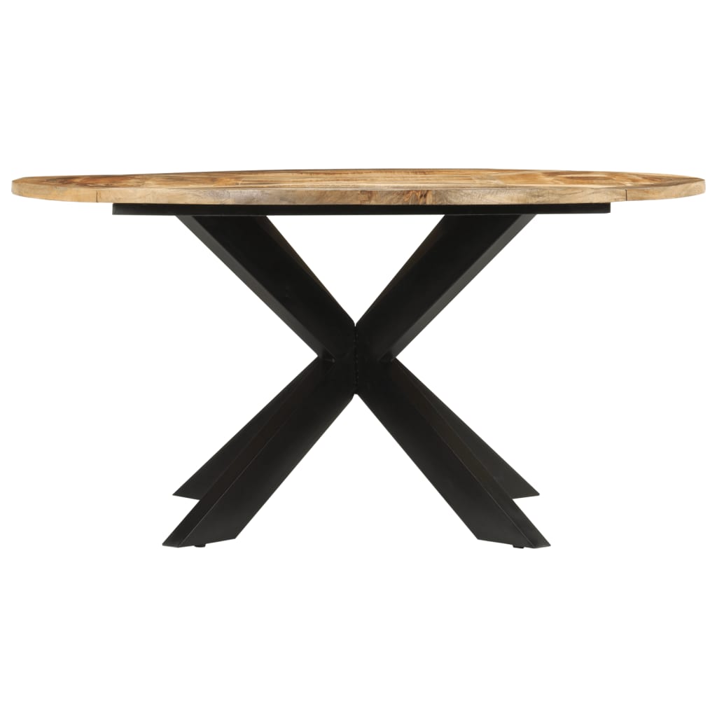 Tavolo da Pranzo ÃƒËœ150x76 cm in Legno Grezzo Massello di Mango
