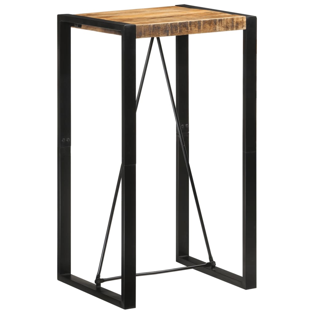 Tavolo da Bar 60x55x110 cm in Legno Grezzo Massello di Mango
