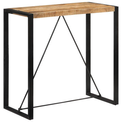 Tavolo da Bar 110x55x110 cm in Legno Grezzo Massello di Mango