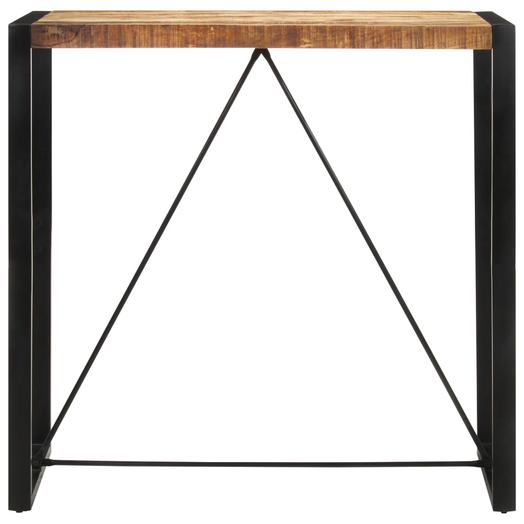Tavolo da Bar 110x55x110 cm in Legno Grezzo Massello di Mango