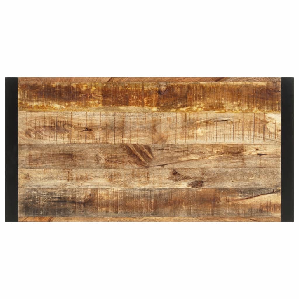 Tavolo da Bar 110x55x110 cm in Legno Grezzo Massello di Mango