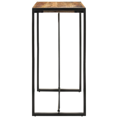Tavolo da Bar 110x55x110 cm in Legno Grezzo Massello di Mango