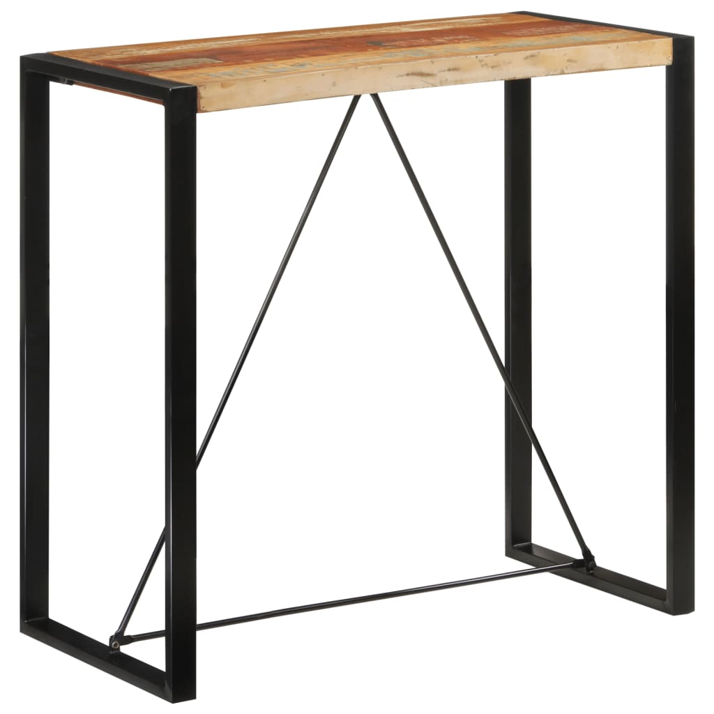 Tavolo da Bar 110x55x110 cm in Legno Massello di Recupero