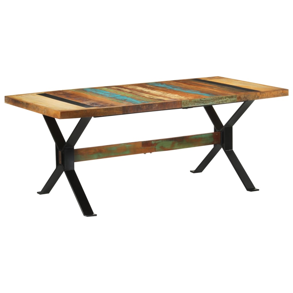 Tavolo da Pranzo 180x90x73 cm in Legno Massello di Recupero