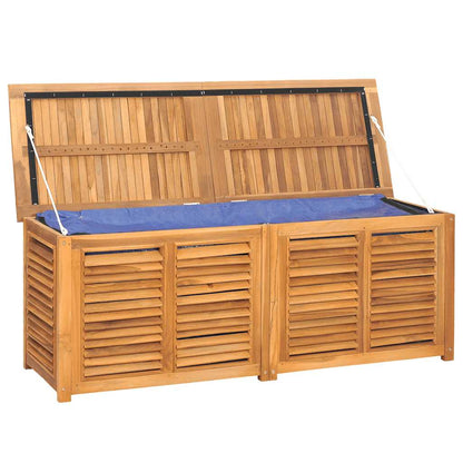 Contenitore Giardino con Borsa 150x50x55 cm Legno Massello Teak