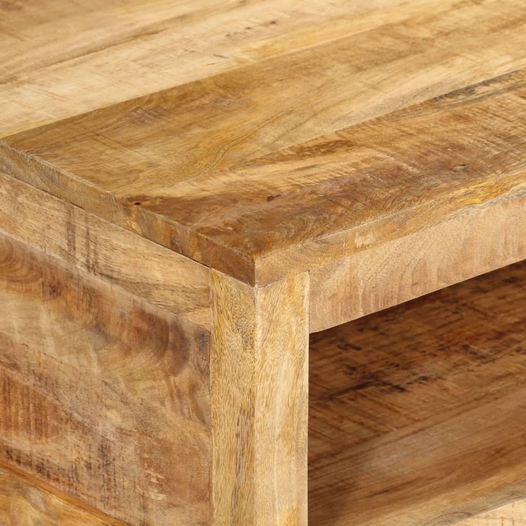 Tavolino da Salotto 80x55x30 cm in Legno Massello di Mango