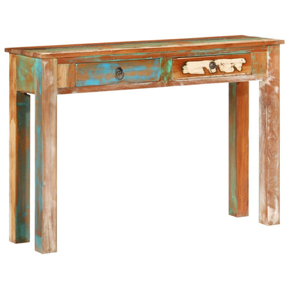 Tavolo Consolle 110x30x75 cm in Legno Massello di Recupero