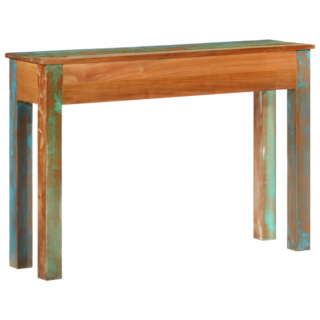 Tavolo Consolle 110x30x75 cm in Legno Massello di Recupero