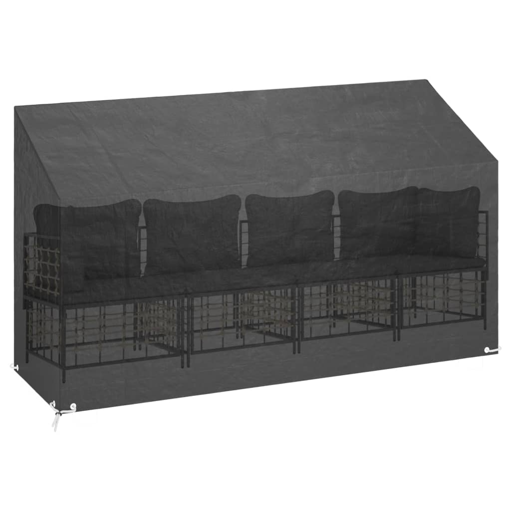 Copri Panca da Giardino 12 Occhielli 210x70x70/88cm Polietilene
